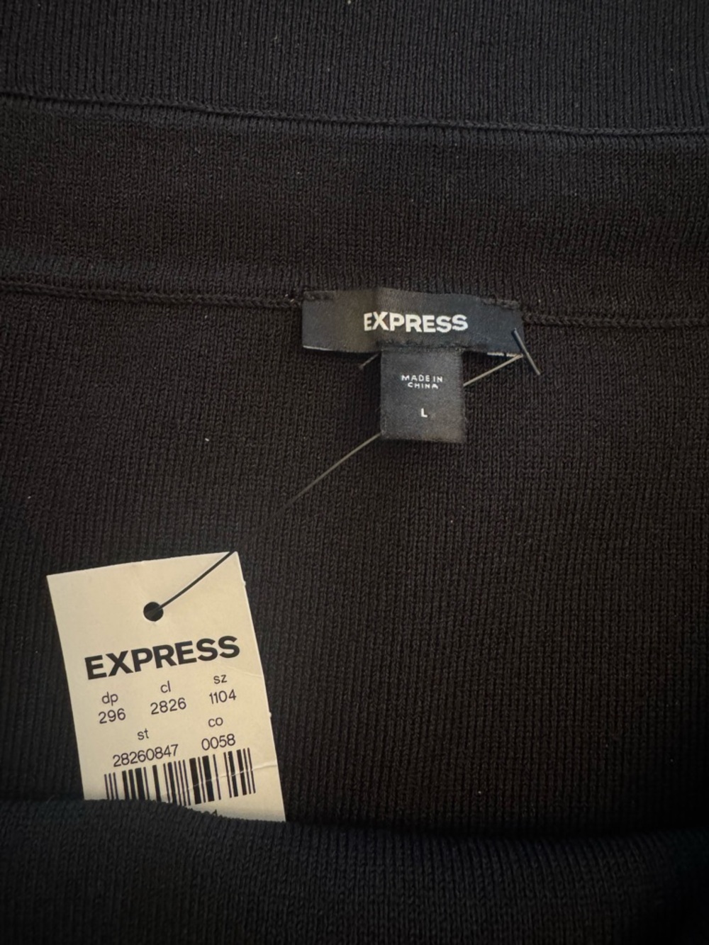 Express Black Ribbed Crewneck Tank - Picture 4 of 6